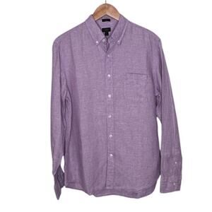 J. Crew Factory Linen Slim Fit Button Down shirt men's size large